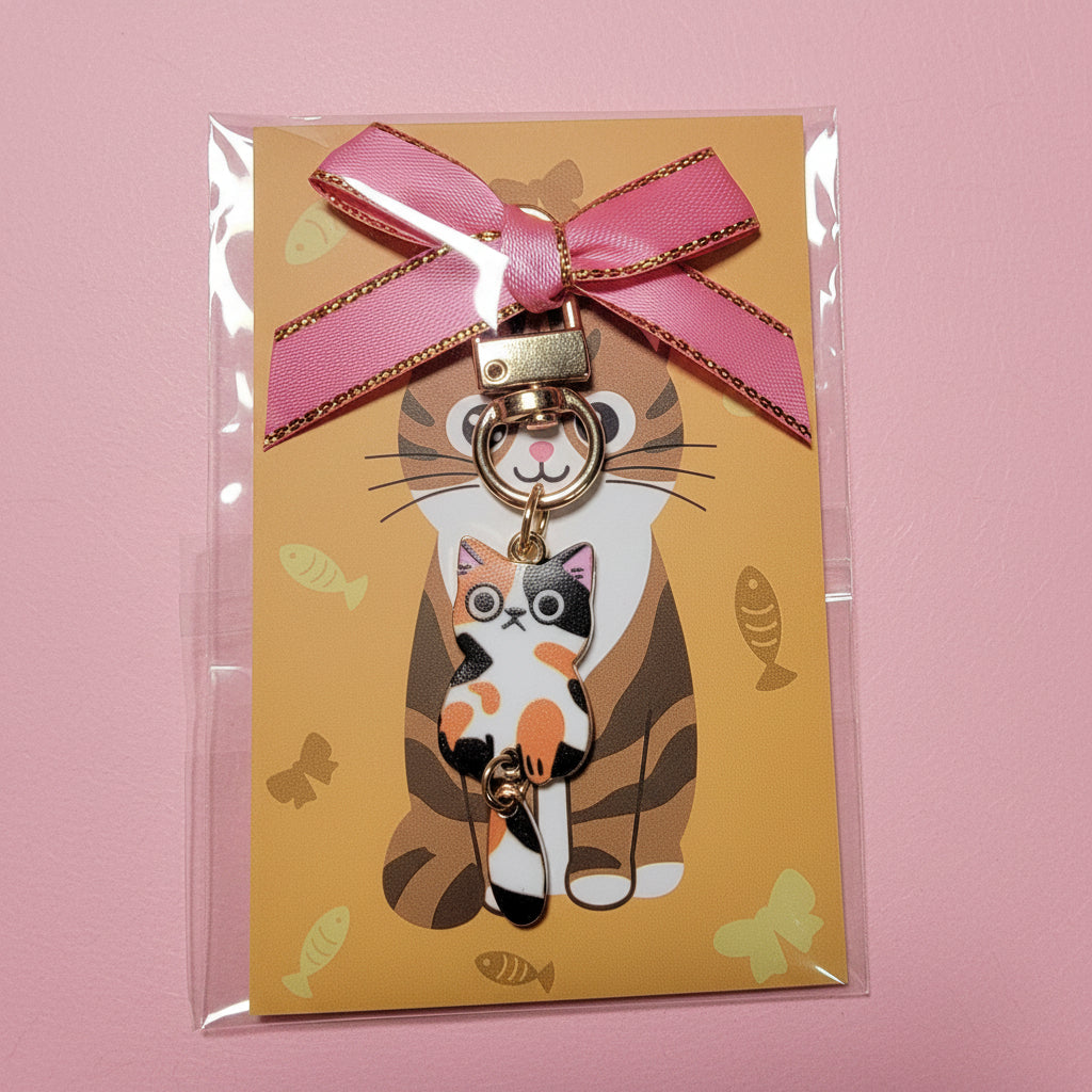 Dangling Cat Handbag Charm