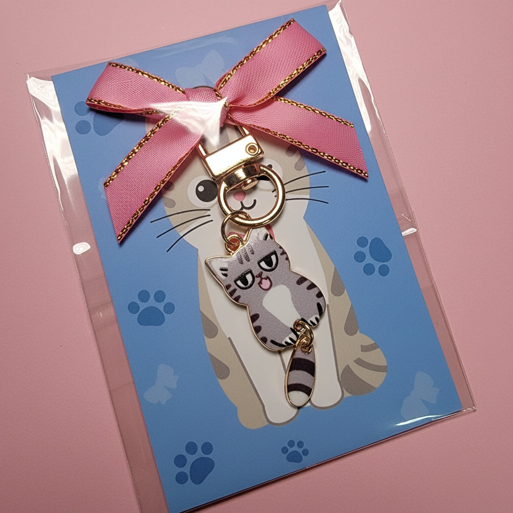 Dangling Cat Handbag Charm