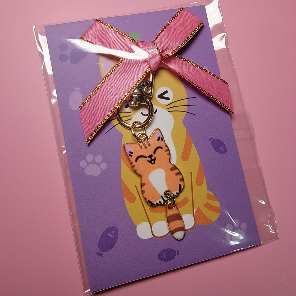 Dangling Cat Handbag Charm