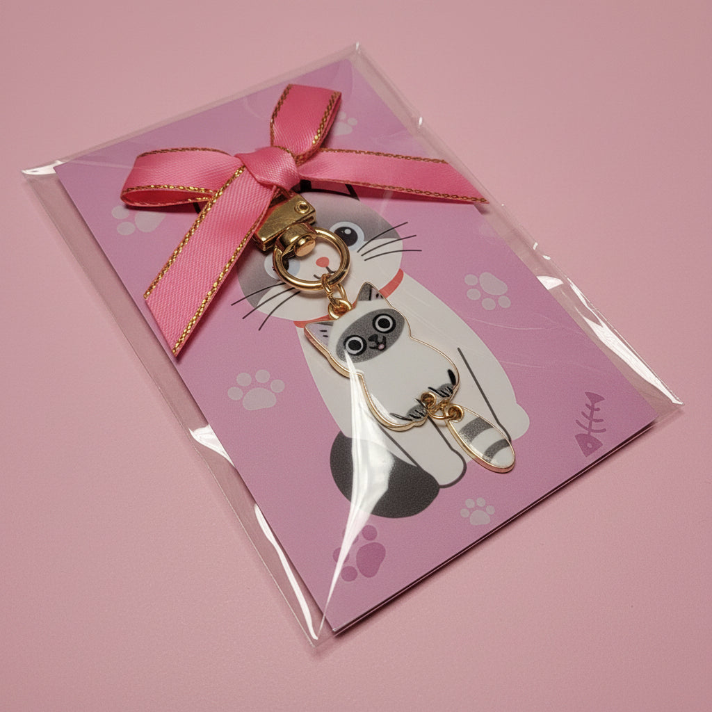Dangling Cat Handbag Charm