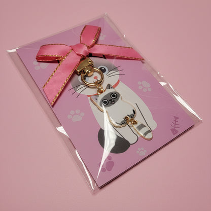 Dangling Cat Handbag Charm