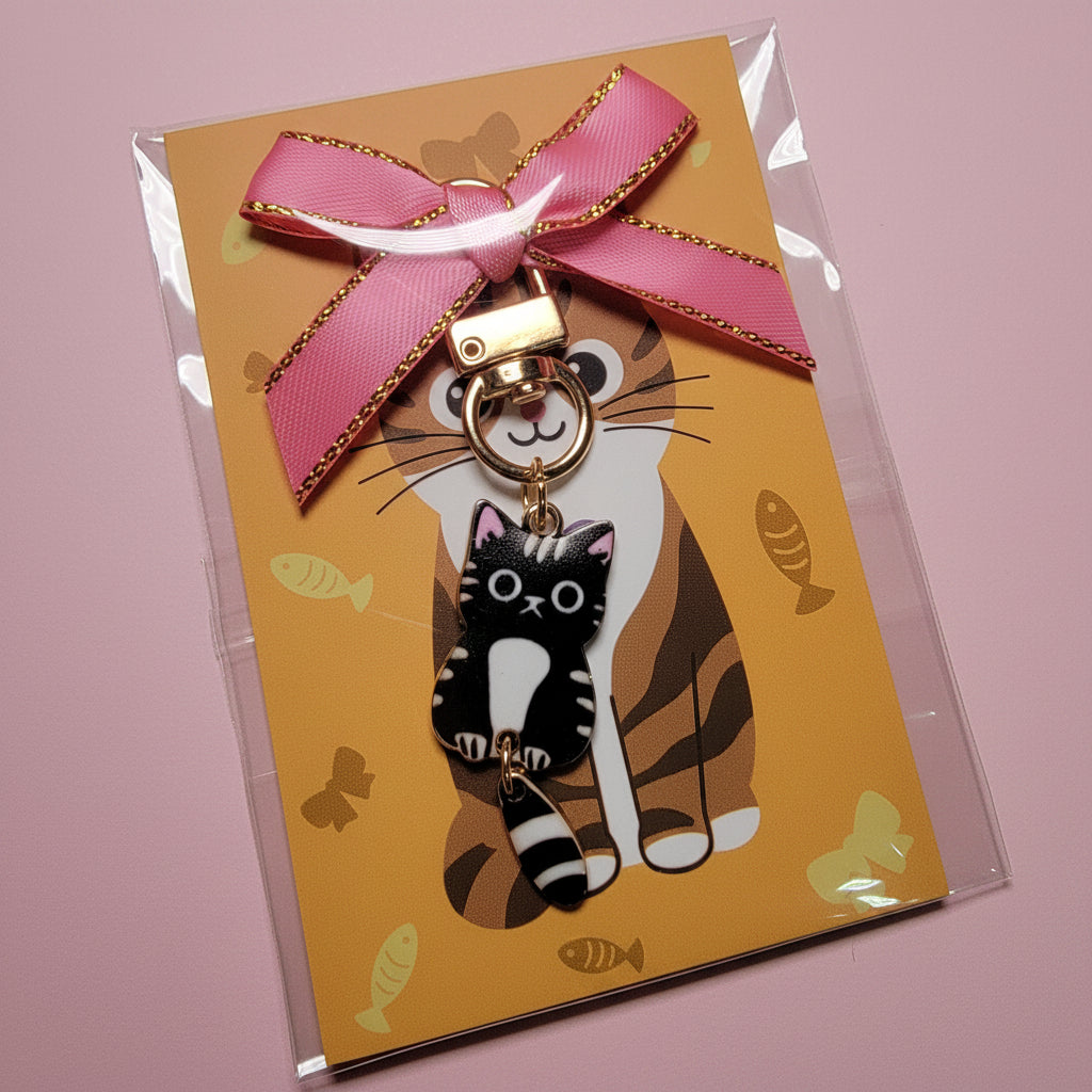 Dangling Cat Handbag Charm