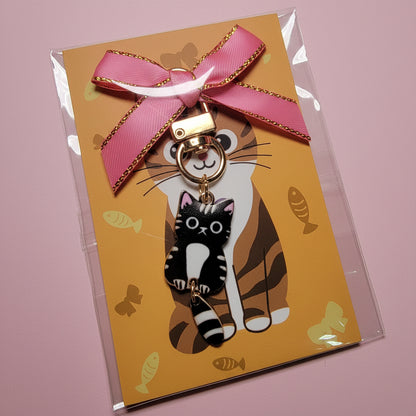 Dangling Cat Handbag Charm