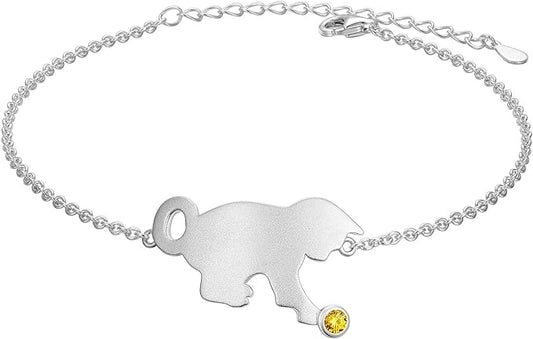 'Cat Playing with Yarn' Chain Bracelet, Sterling Silver