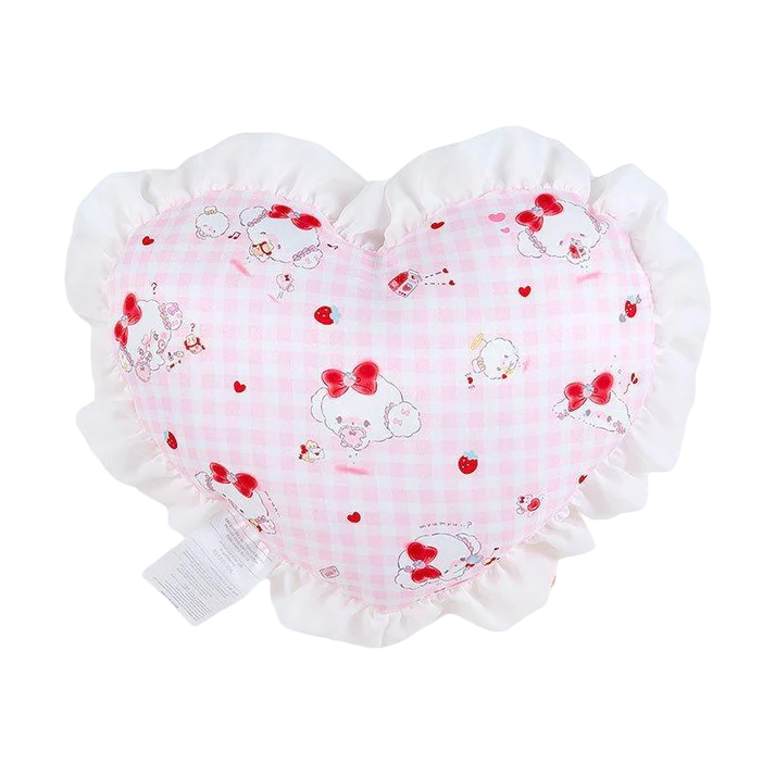 Sanrio Cogimyun, First Love, Ruffle Heart Pillow Cushion