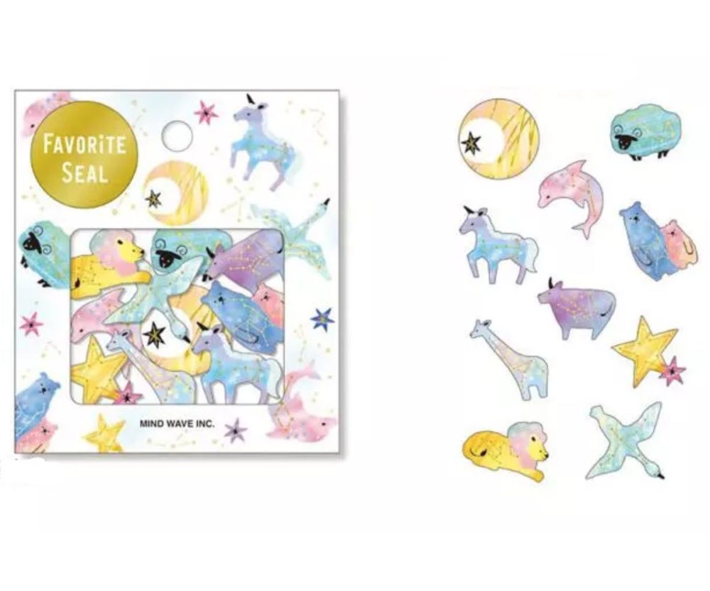 Mind Wave, Pastel Constellations Sticker Sack