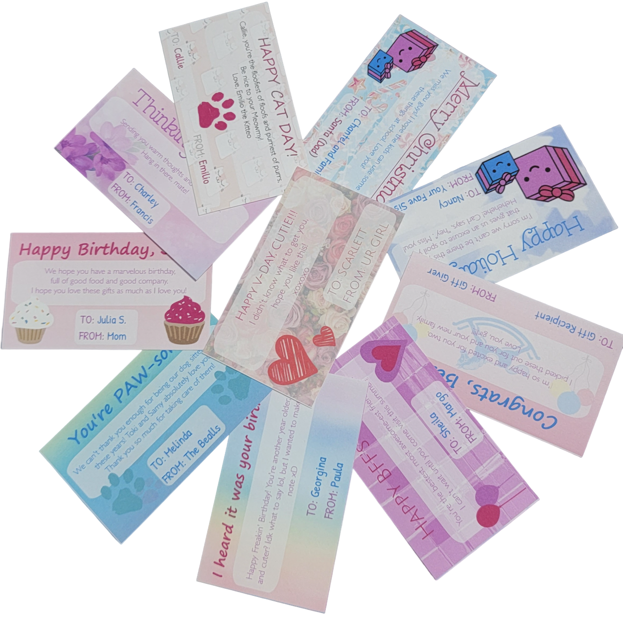 Gift Note Design Custom Gift Notes – Extreme Kawaii