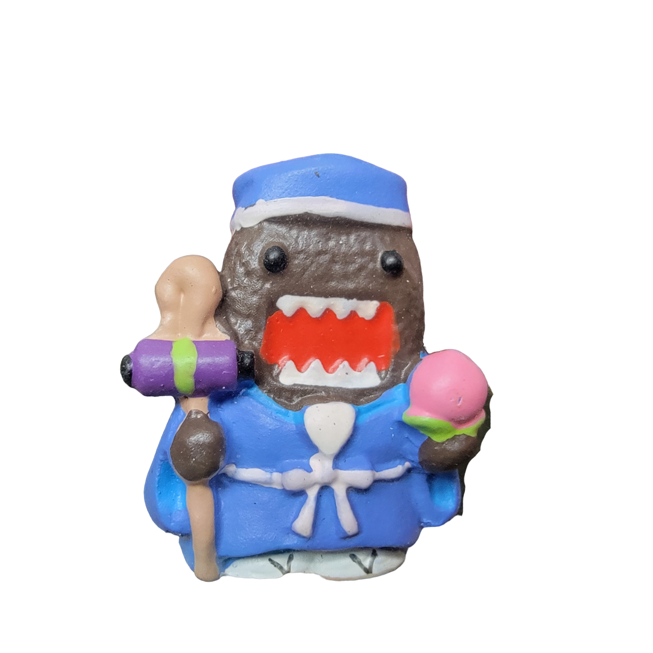 Domo-Kun Seven Lucky Gods, Netsuke, Phone Charms, Vintage 2008