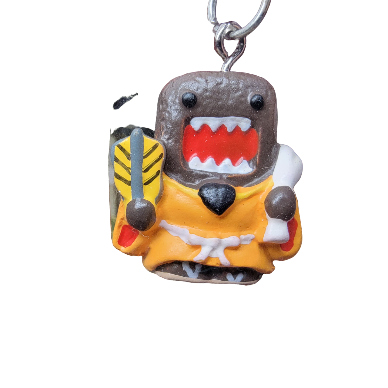 Domo-Kun Seven Lucky Gods, Netsuke, Phone Charms, Vintage 2008