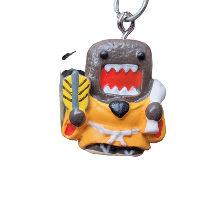 Domo-Kun Seven Lucky Gods, Netsuke, Phone Charms, Vintage 2008