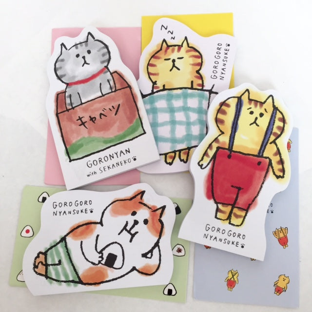 Mind Wave, GoroGoro Nyansuke Die Cut Cat Memo Pads