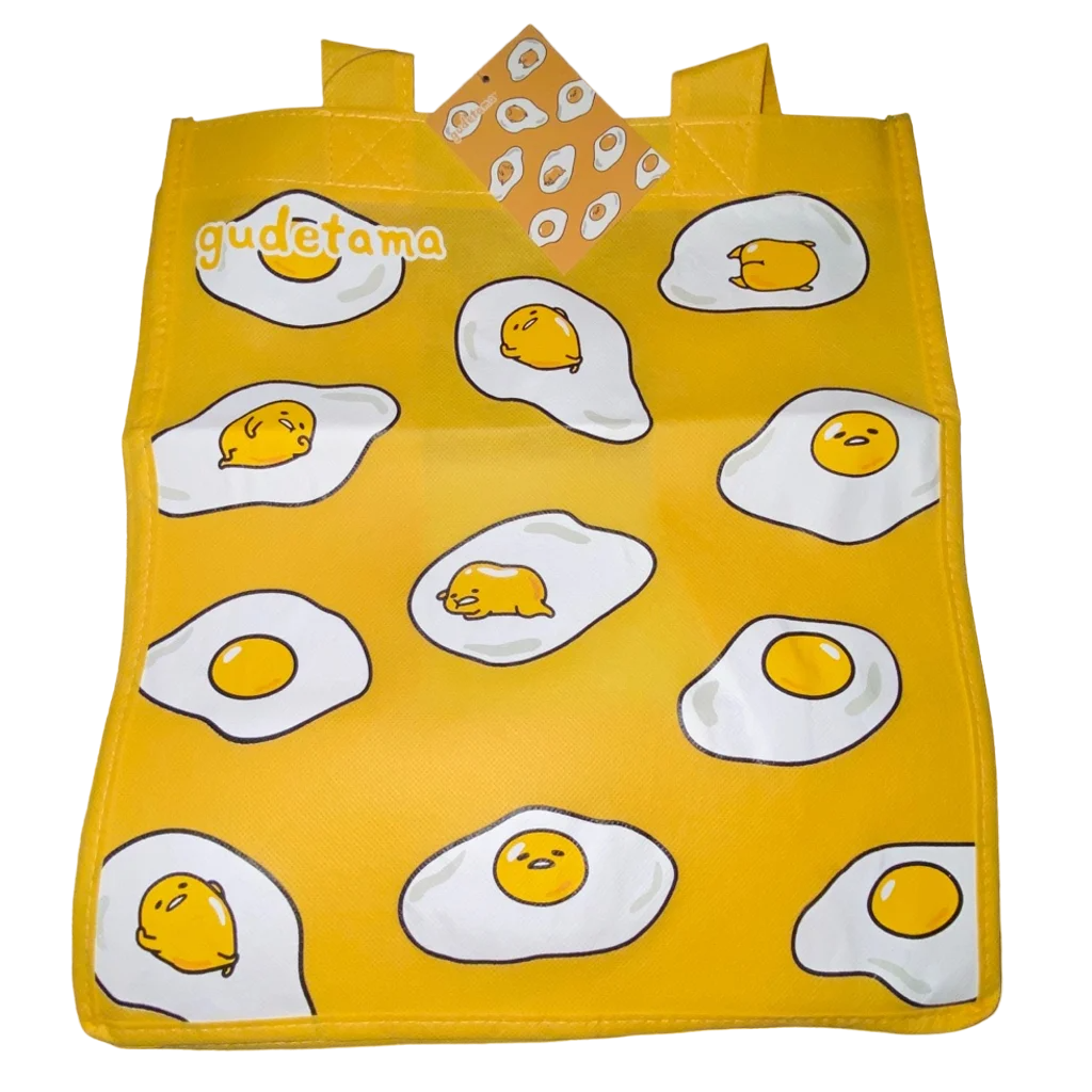 Sanrio Gudetama the Lazy Egg, Reusable Shopping Tote, Yellow