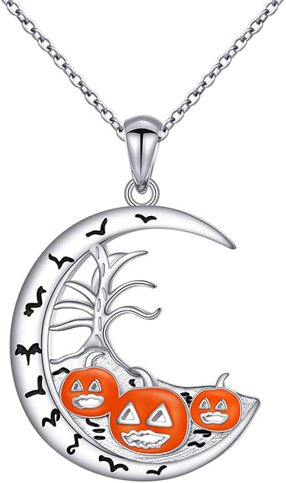 'Pumpkin Moon' Pendant Necklace, Sterling Silver