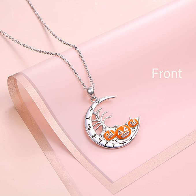 'Pumpkin Moon' Pendant Necklace, Sterling Silver