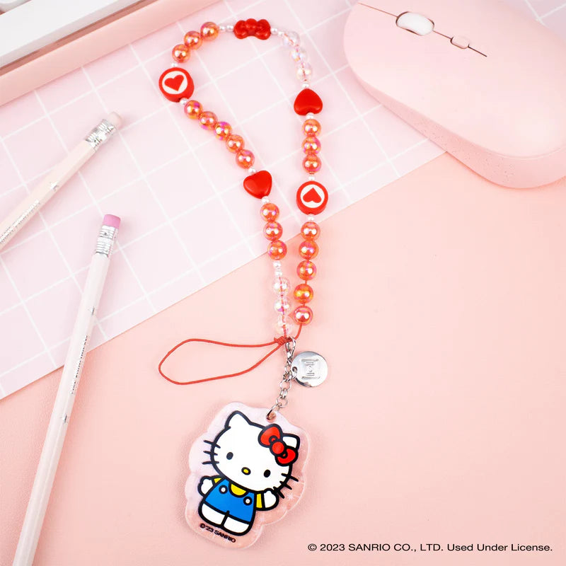 Sanrio Hello Kitty Beaded Charm Mobile Phone Wrist Strap