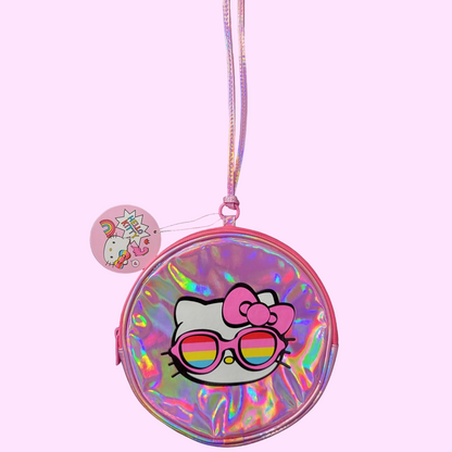 Sanrio Hello Kitty Pride, Pink Holographic Disc Purse