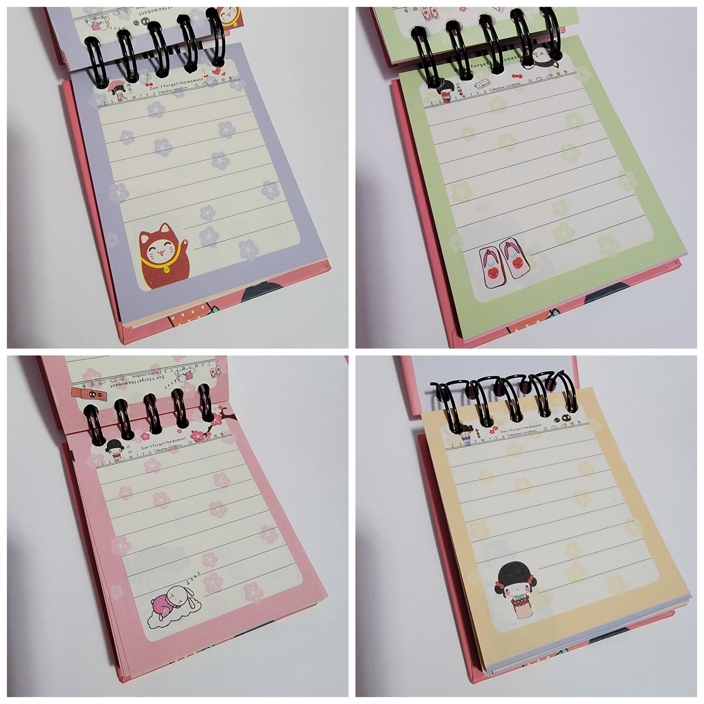 Kokeshi Dolls Collection, Small Spiral Notepad