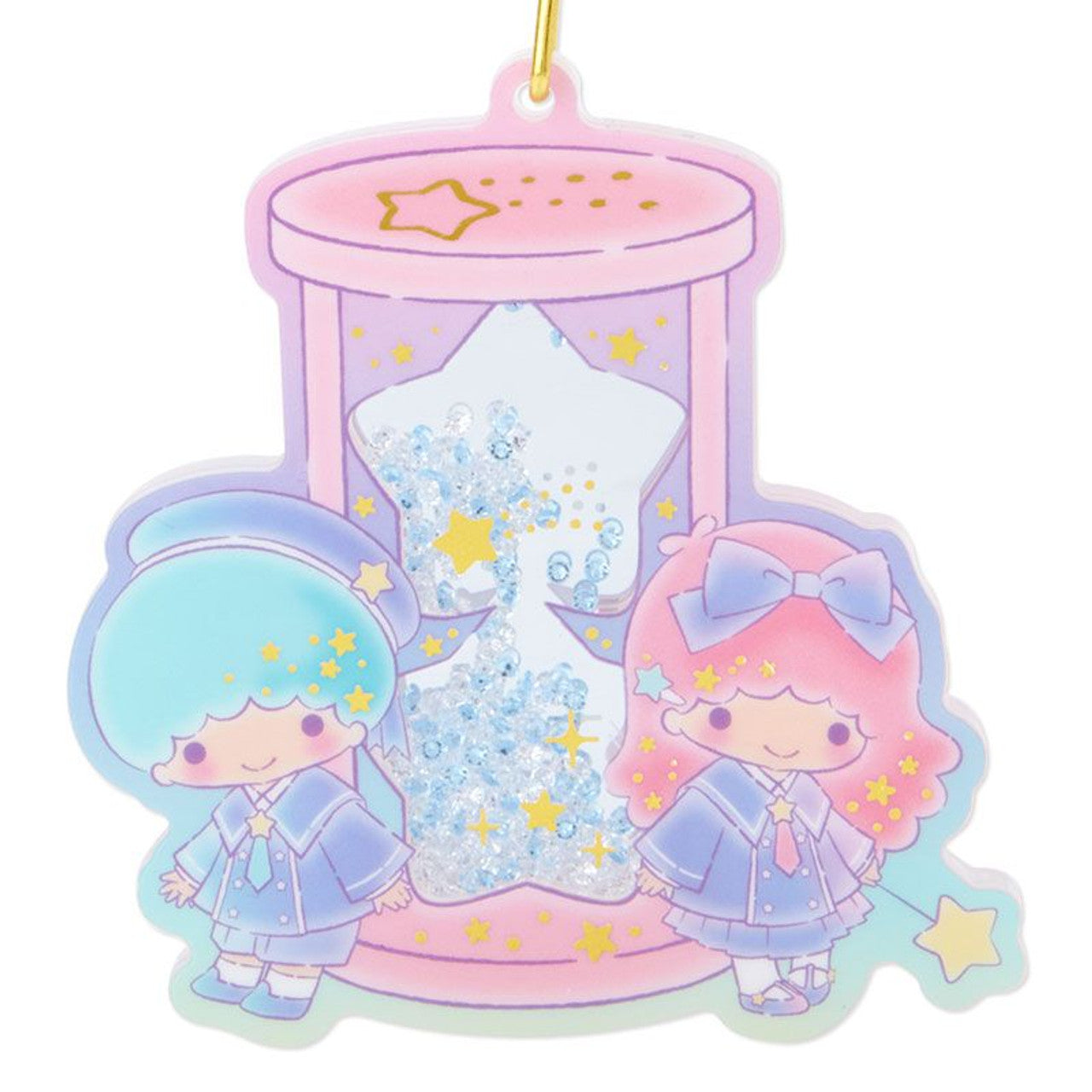 Sanrio Little Twin Stars, Picture Book (Hourglass), Acrylic Shaker Keychain