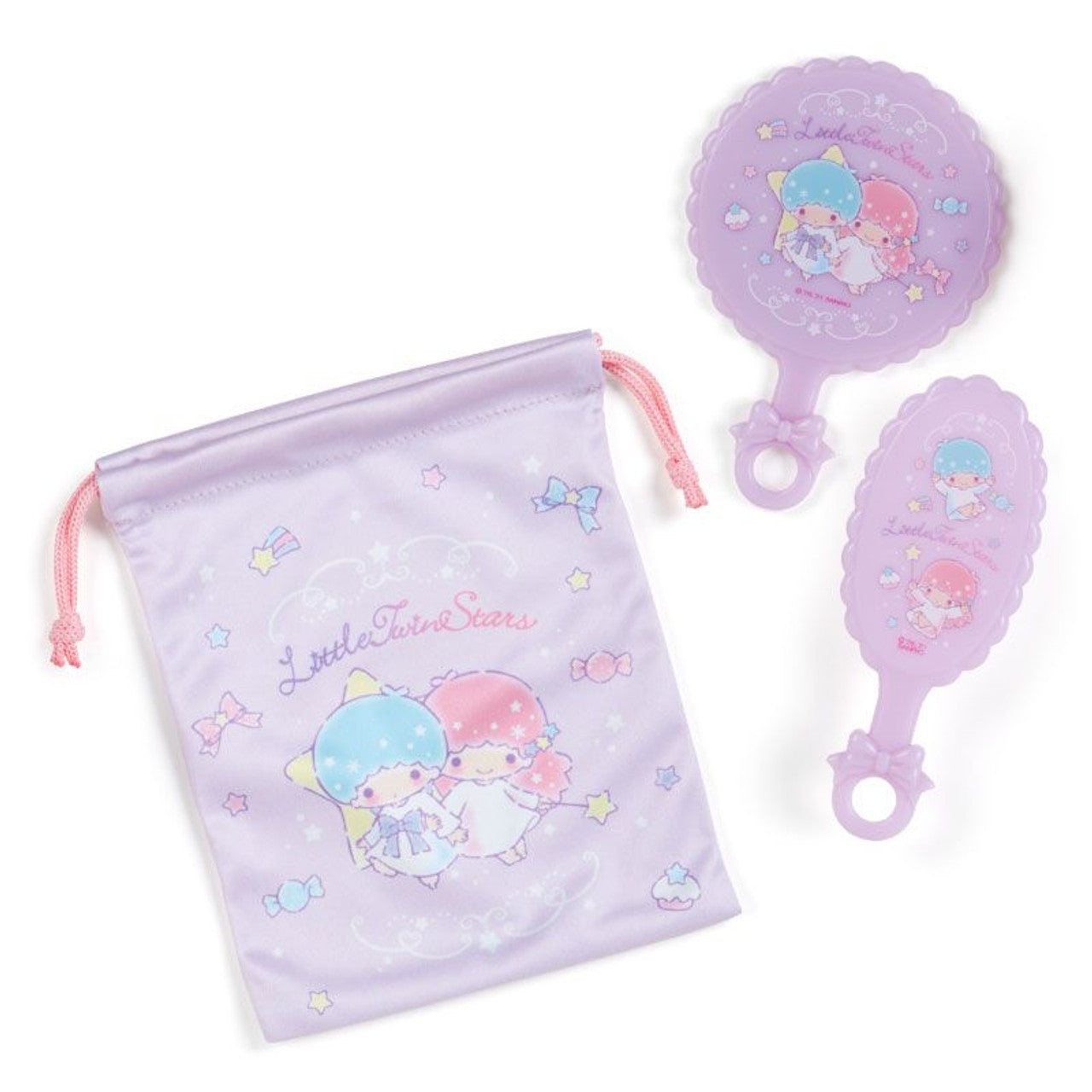 Sanrio Little Twin Stars Brush and Mirror Set