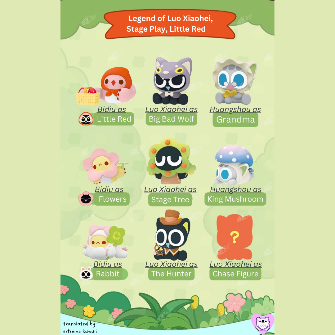 52TOYS x Legend of Luo Xiaohei Stage Play, Little Red Riding Hood, Blind Box Series
