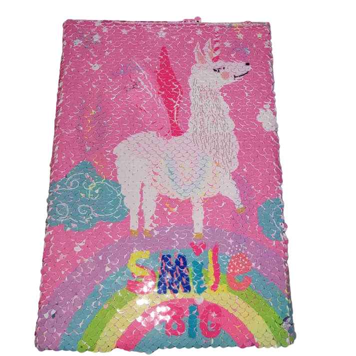 Magic Sequin Llama (Alpaca?) Unicorn Journal