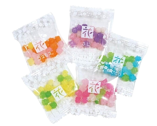 MARUTA Candy Hana Konpeito, Flower Themed Sugar Stars Candy, Single Pack