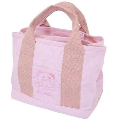 Sanrio My Melody Panda, Cotton Canvas Mini Tote Bag, Pink