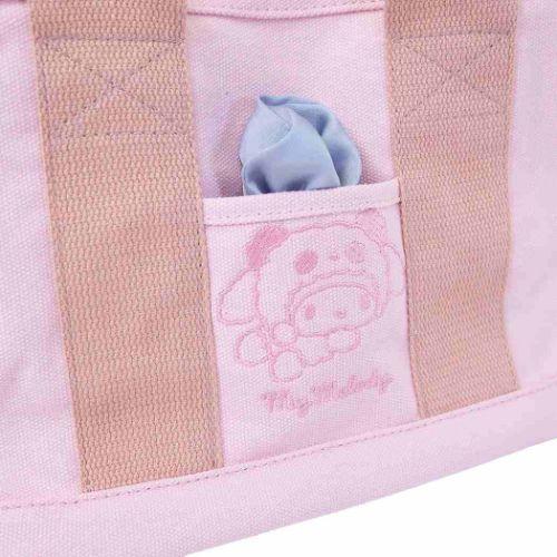 Sanrio My Melody Panda, Cotton Canvas Mini Tote Bag, Pink