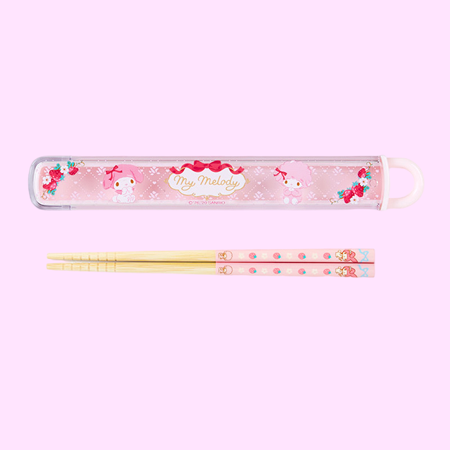 Sanrio Japan, My Melody and My Sweet Piano, Chopsticks and Case, Strawberry