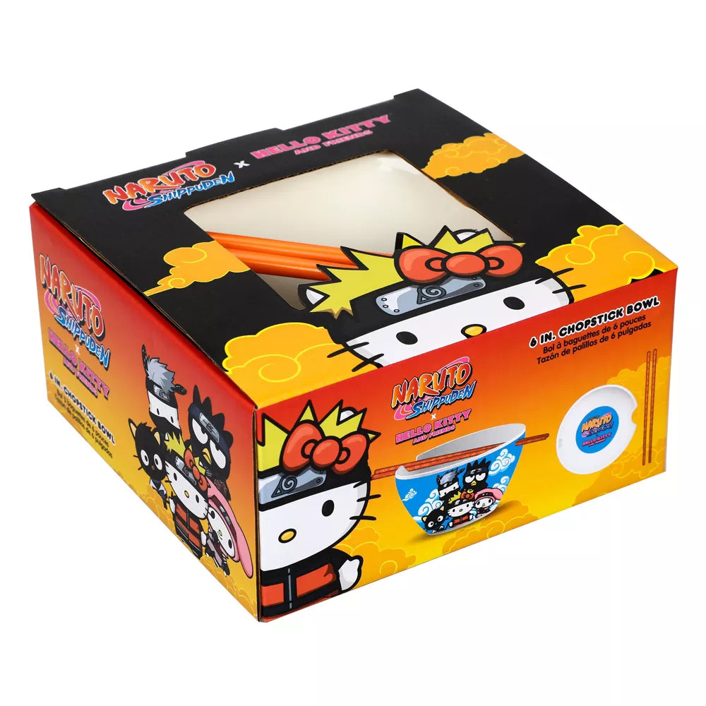 Sanrio Hello Kitty and Friends x Naruto Shippuden, Ramen Bowl With Chopsticks