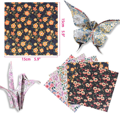 Chiyo Origami Paper Pack, Double-Sided, Floral Design