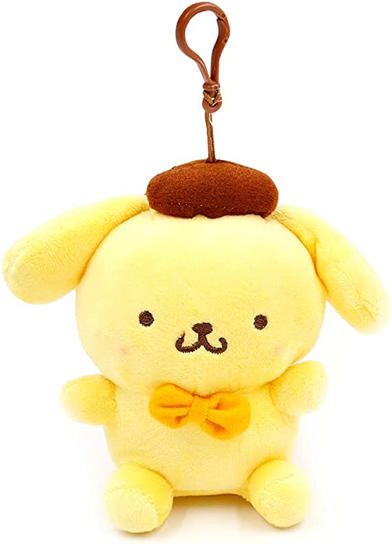 Sanrio Pompompurin Plush Backpack Clip Coin Pouch