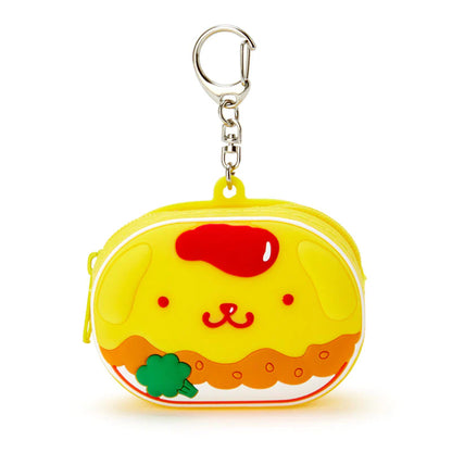 Sanrio Oomori Series, Pompompurin, Omelet Rice (omurice) Keychain pouch