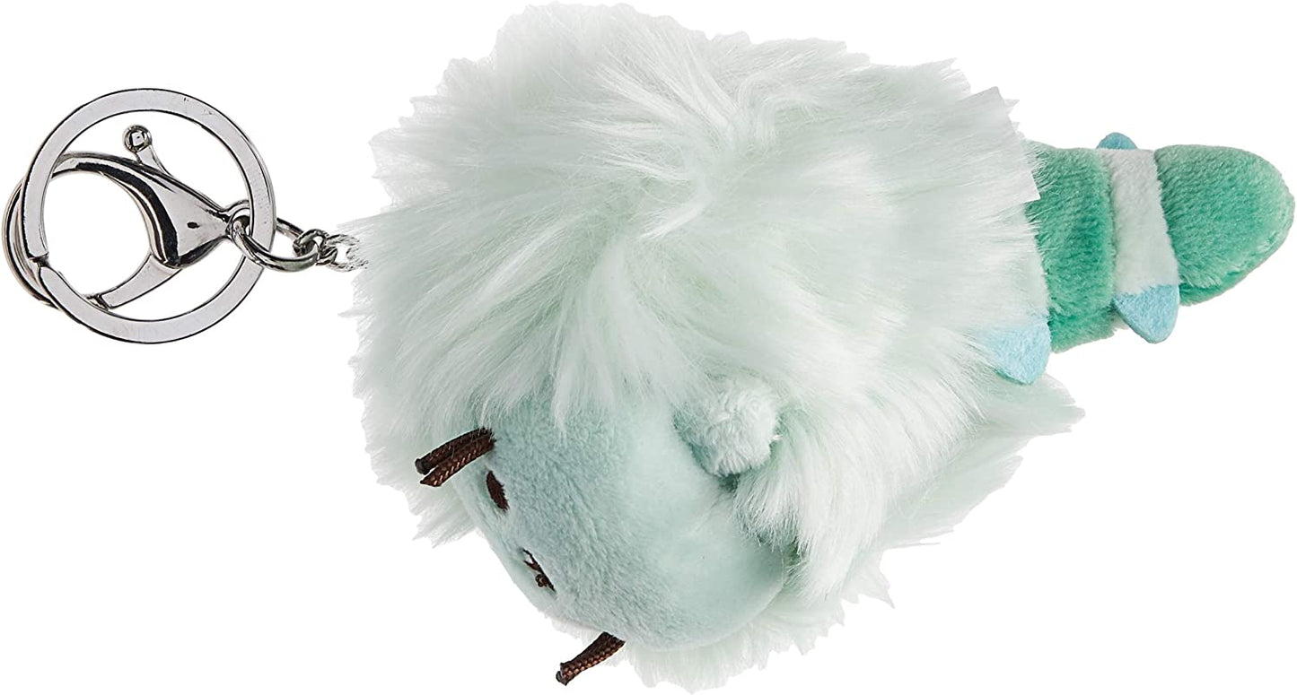 GUND Pusheen Pusheenosaurus Dinosaur Plush Pom Poof Keychain, Green