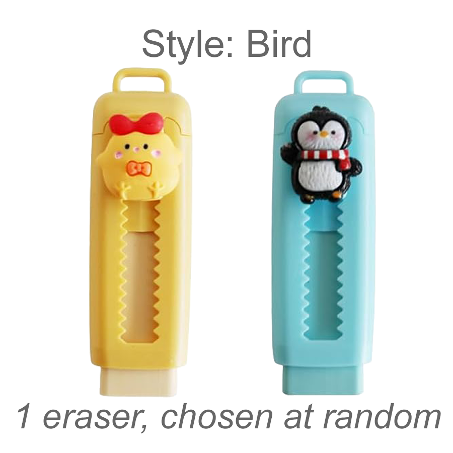 Colorful Retractable Erasers with Kawaii Decoden Charms