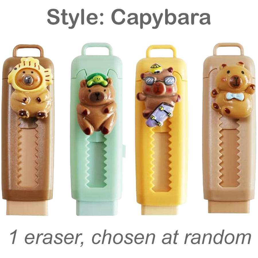 Colorful Retractable Erasers with Kawaii Decoden Charms
