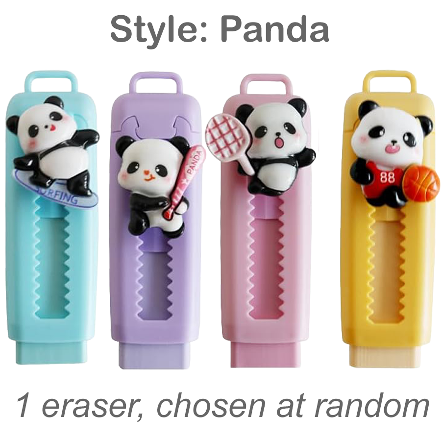 Colorful Retractable Erasers with Kawaii Decoden Charms