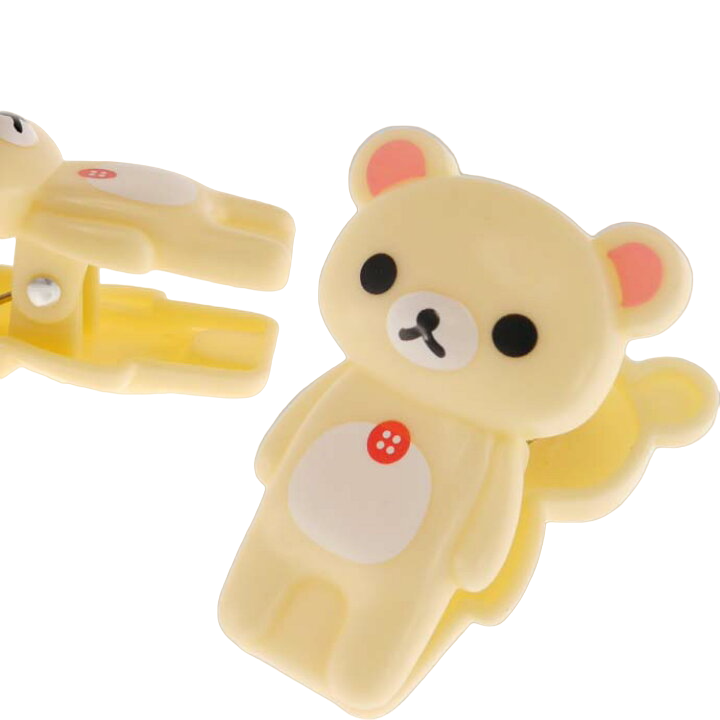 San-X Rilakkuma Die-Cut Plastic Binder Clip