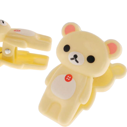 San-X Rilakkuma Die-Cut Plastic Binder Clip
