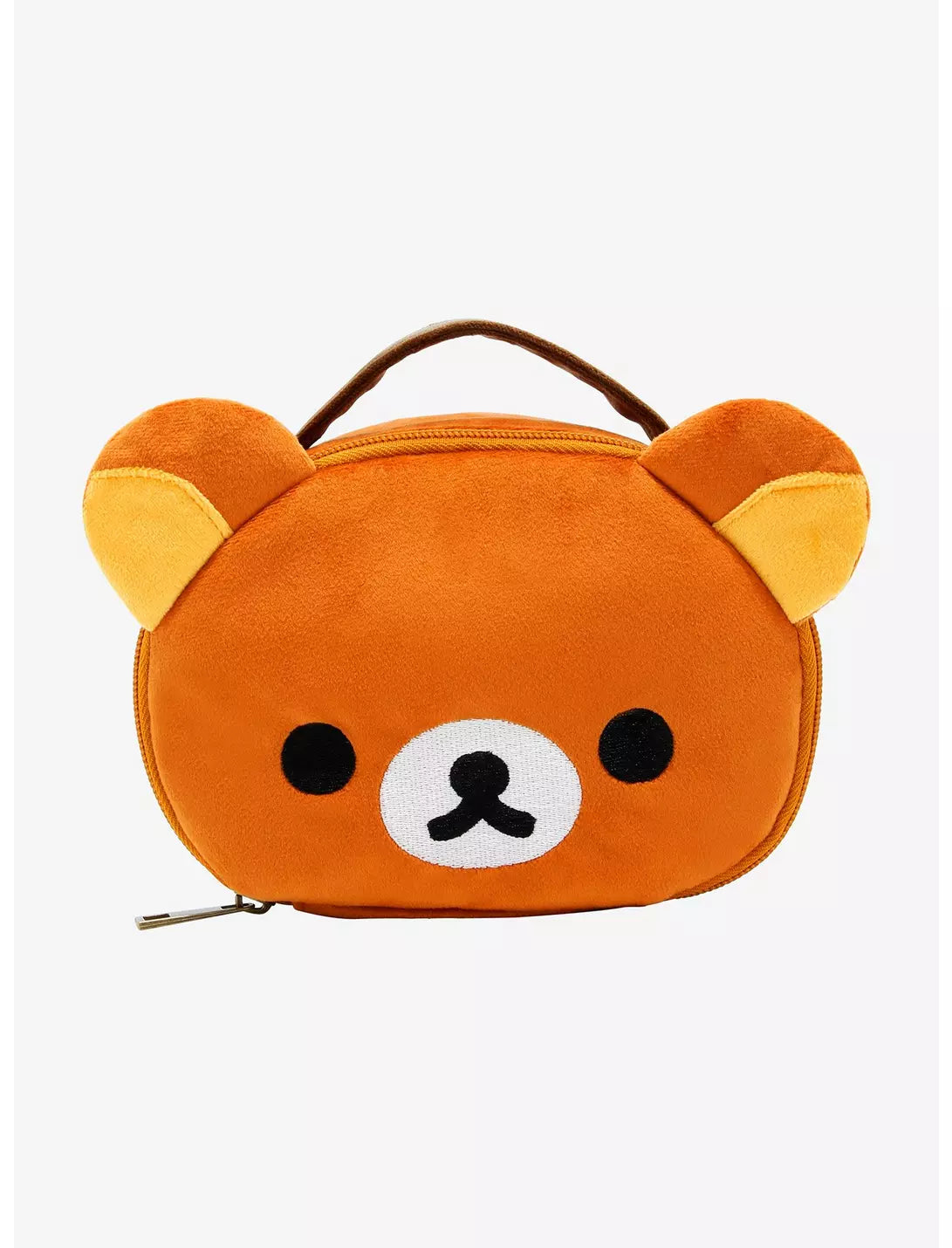 San-x Rilakkuma Face Shaped Plush Zipper Pouch