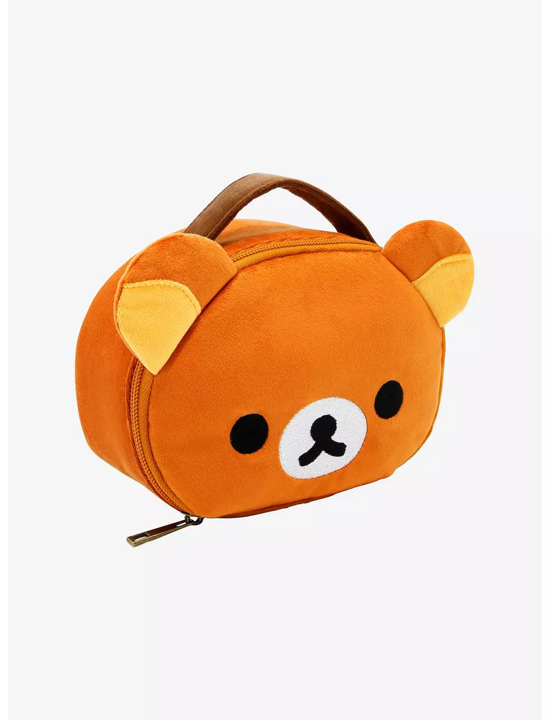San-x Rilakkuma Face Shaped Plush Zipper Pouch