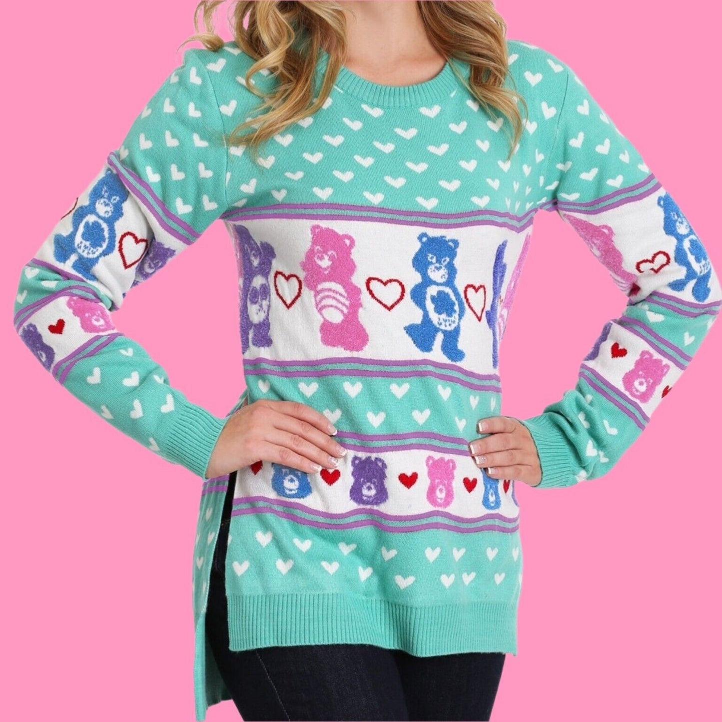 Care Bears Kawaii Pastel Hi-lo Sweater