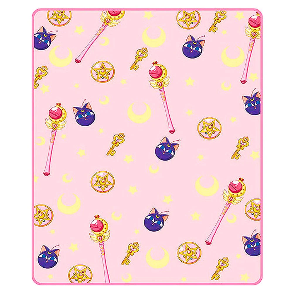 Sailor Moon Icons Pattern Fleece Blanket