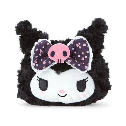 Sanrio Kuromi Fluffy Rose Boa, Flowery Dress, Plush Pouch