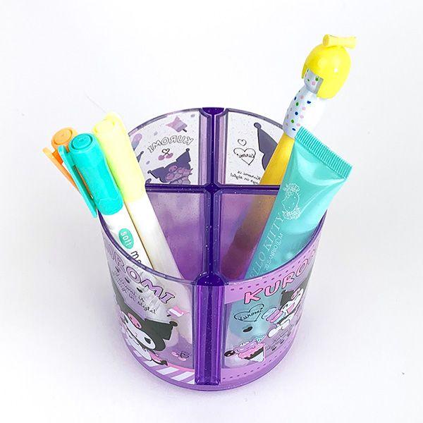 Sanrio Kuromi Rotating Pen Stand, Purple