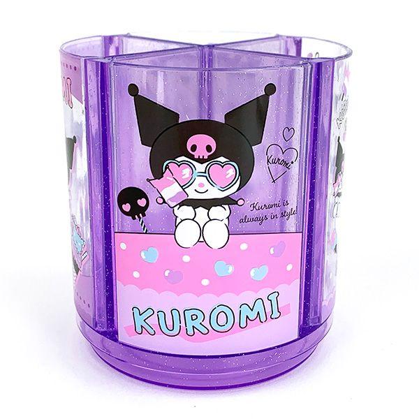 Sanrio Kuromi Rotating Pen Stand, Purple