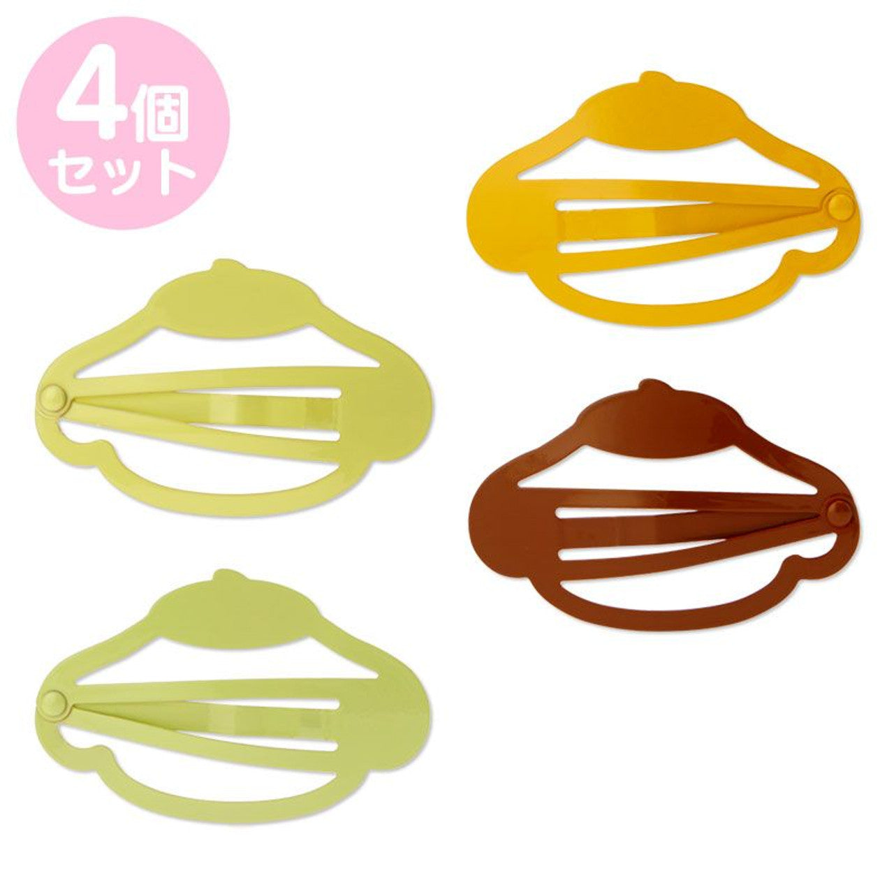 Sanrio Pompompurin, Colorful Face Shaped Hair Clips Set