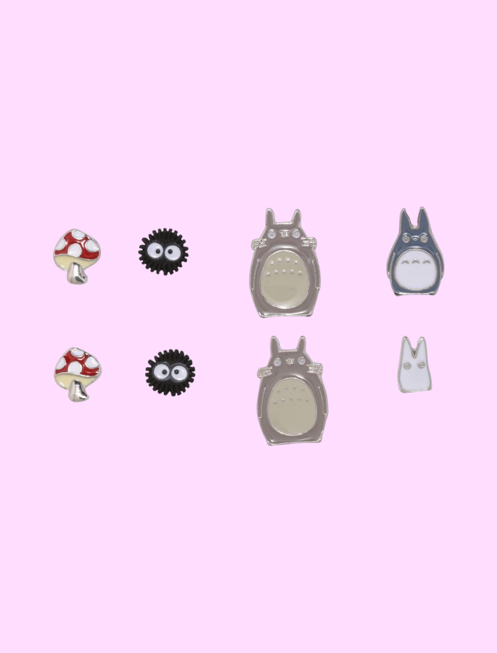 Studio Ghibli My Neighbor Totoro, 4 Pair Earring Stud Set