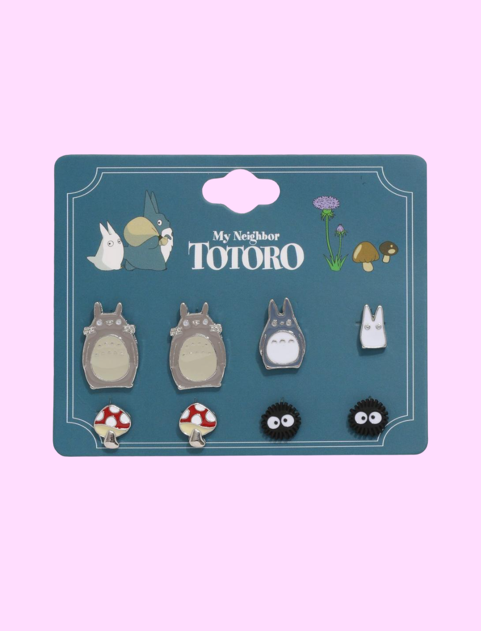 Studio Ghibli My Neighbor Totoro, 4 Pair Earring Stud Set
