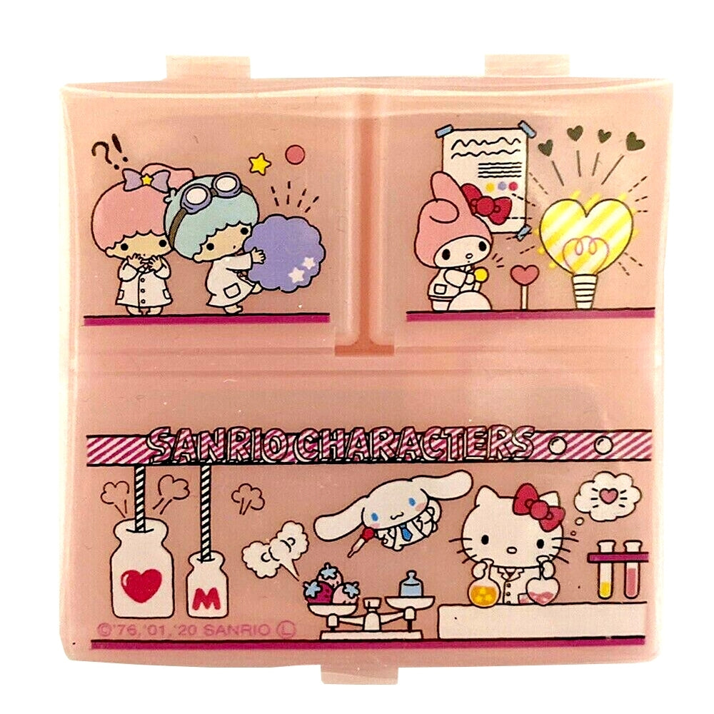 Sanrio Characters 3 Pocket Pill Case, Science Theme